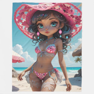 Manta Polar Bikini Babe Fleece Blanket