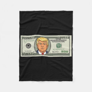 Manta Polar Billete de 250 dólares con el presidente Trump $25