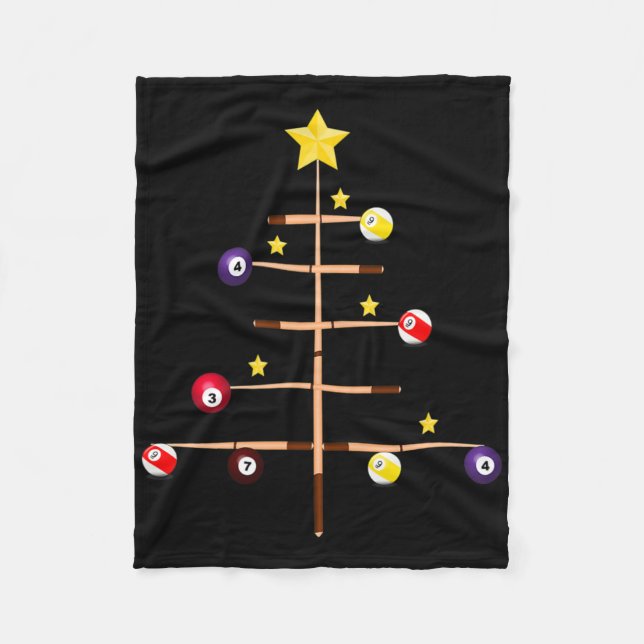 Manta Polar Billiards Ll Cue Sports Christmas Tree (Anverso)