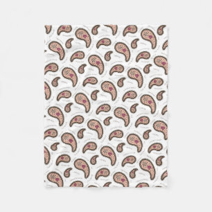 Manta Polar Biología Ciencia Paramecia Paisley Blanco