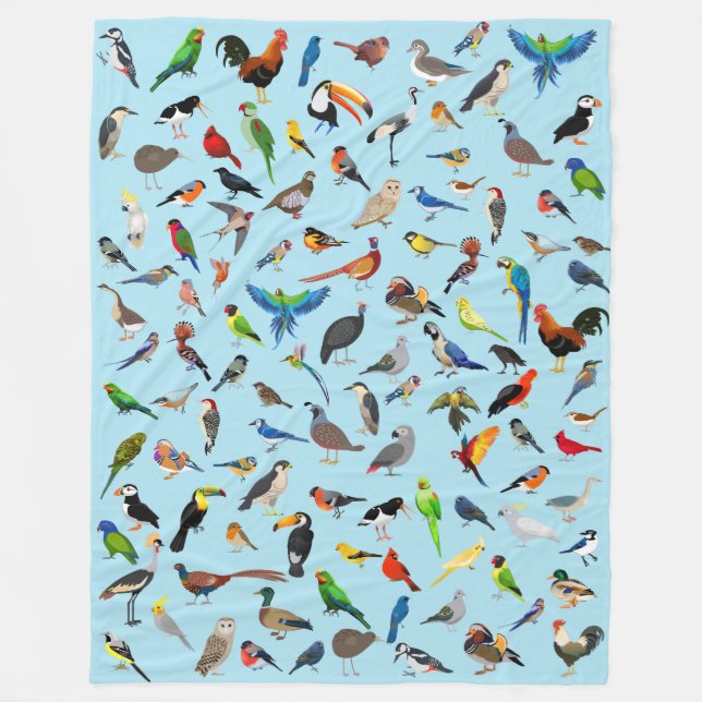 Manta Polar Bird Blanky Assortt Two Fleece Blanket (Anverso)