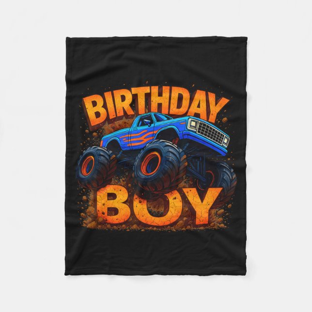 Manta Polar Birthday Boy Monster Truck Funny Family Matching  (Anverso)