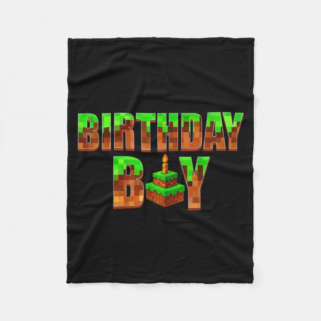 Manta Polar Birthday Boy Shirt Happy Birthday Video Game Xel K (Anverso)