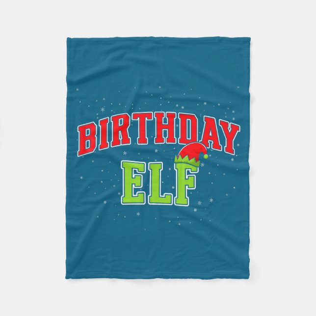 Manta Polar Birthday Elf Christmas Family Matching Group Xmas  (Anverso)