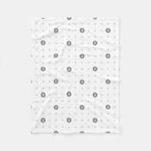 Bitcoin Polka Dots Fleece Blanket