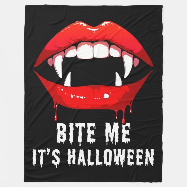 Manta Polar Bite Me It's Halloween  (Anverso)