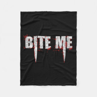 Manta Polar Bite Me Vampire Dientes Sangrientos Halloween
