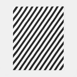 Manta Polar Black and White Diagonal Stripes