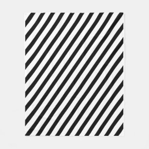 Manta Polar Black and White Diagonal Stripes