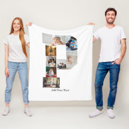 Manta Polar Black and White Letter P Photo Collage