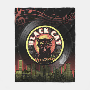 Manta Polar Black Cat Records Throw Blanket