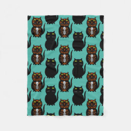 Manta Polar Black Cat Skull