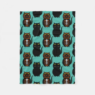 Manta Polar Black Cat Skull