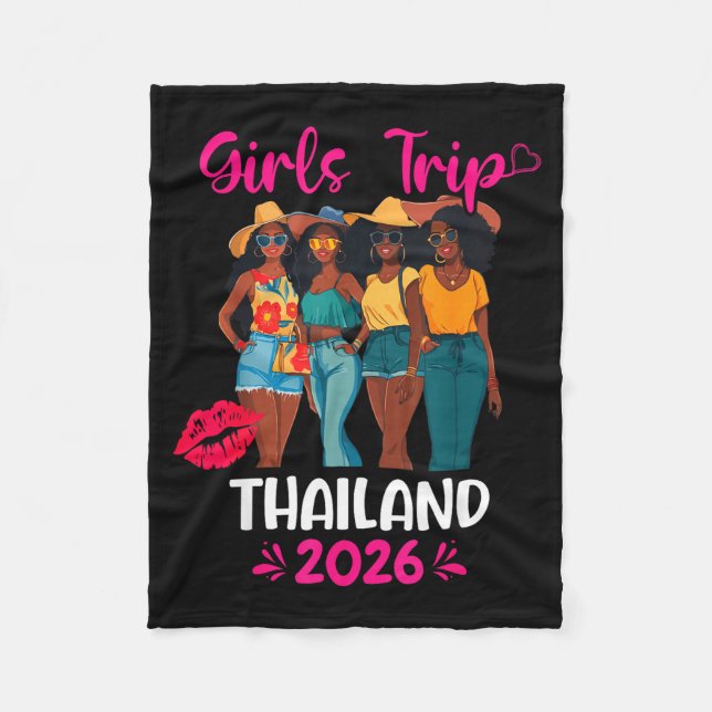 Manta Polar Black Girls Trip Thailand 2026 Vacation Matching  (Anverso)