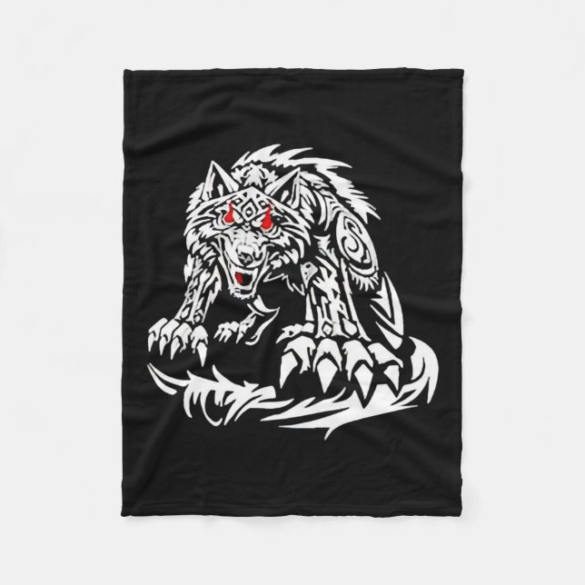 Manta Polar Black Jacob Fatu Wolf (Anverso)
