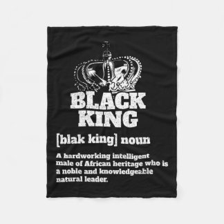 Manta Polar Black King Definition Orgullo afroamericano negro