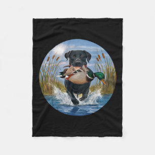 Manta Polar Black Lab Labrador Caza Patos de aves de corral Am