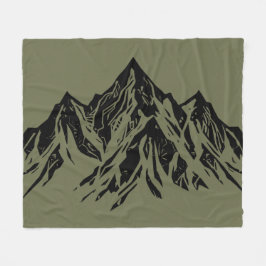 Manta Polar Black Mountain Peak | Modern Moss Green Hiking