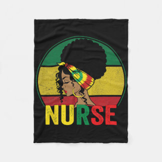 Manta Polar Black Nurse Woman Afro Melanin Vintage Black Histo