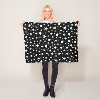 Manta Polar Black Stars blanco