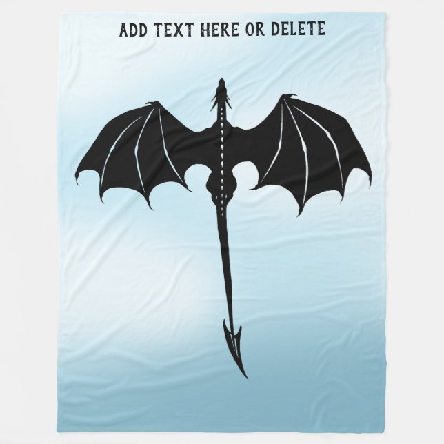 Manta Polar Black Tribal Flight Dragon Fantasy Blue Sky (Anverso)