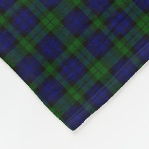 Manta Polar Black Watch Tartan Blue Green Plage