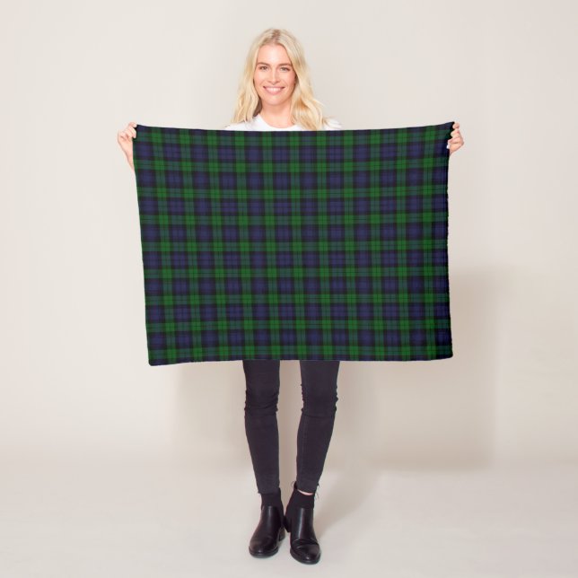 Manta Polar Black Watch Tartan Plaid Scottish Plaid Pattern (In situ)