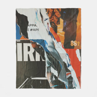 Manta Polar Black white and orange abstract painting