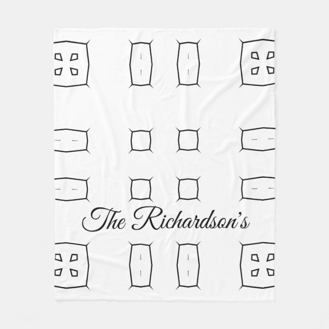 Manta Polar Black White Geometric Pattern | Minimal Abstract (Anverso)