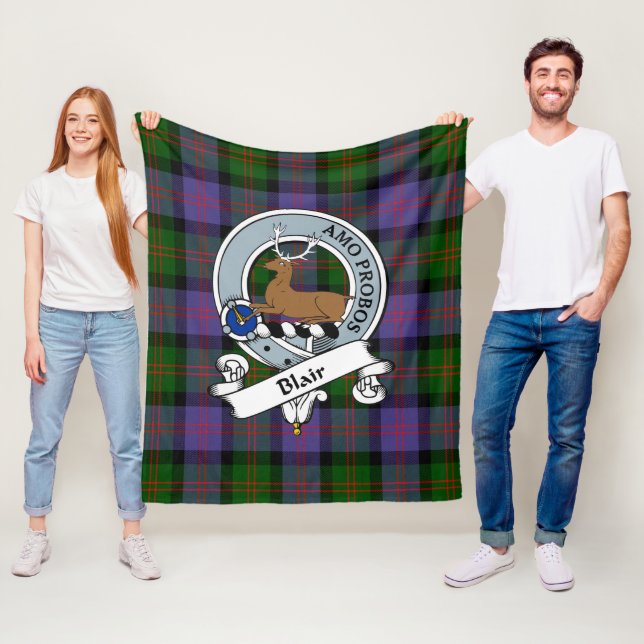 Manta Polar Blair Modern Clan Badge Tartan Plaid (In situ)