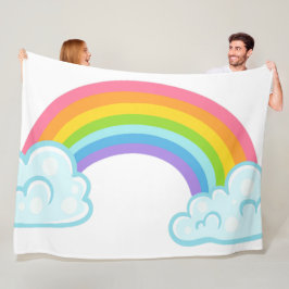 Manta Polar Blancanato de la fleta arco iris