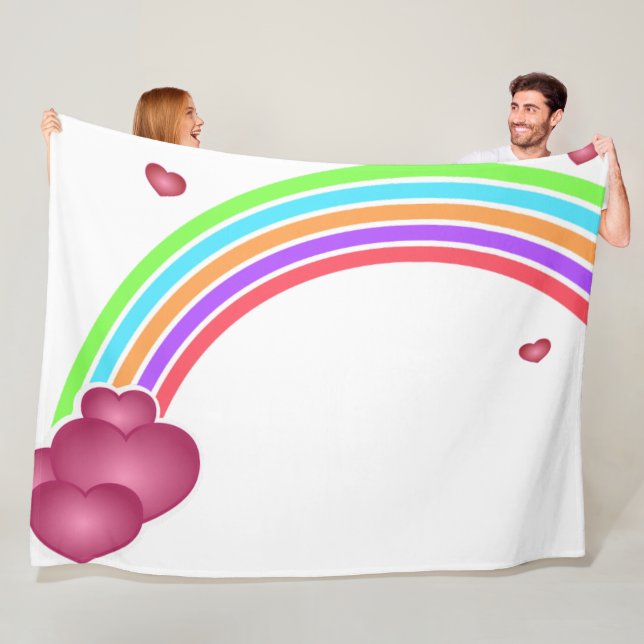 Manta Polar Blancanato de la fleta arco iris (In situ)