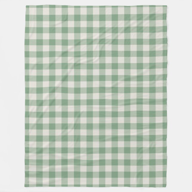 Manta Polar Blancanato de la flota del patrón Green Gingham Ch (Anverso)