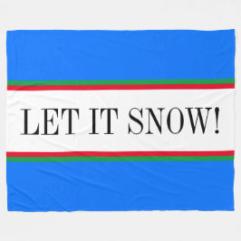 Manta Polar Blanco azul alpino brillante blanco "DEJEN QUE NIE