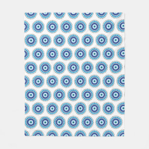 Manta Polar Blanco azul de ojos malvados griegos