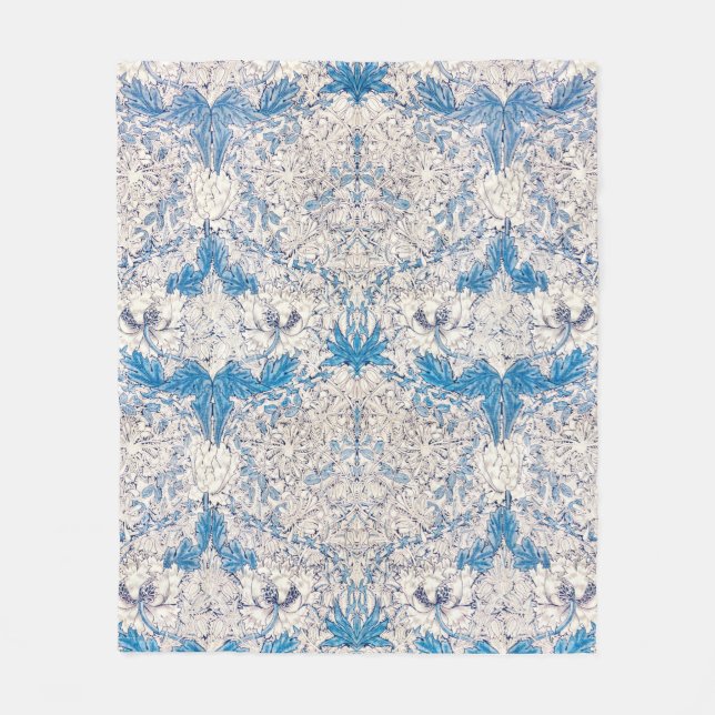 MANTA POLAR BLANCO DE LA FLECIA: WILLIAM MORRIS : MADRESELVA (Anverso)