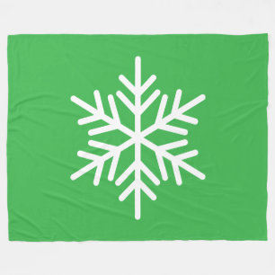Manta Polar Blanco Divertido Festivo Copo de Nieve Alpino Sobr