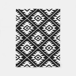 Manta Polar Blanco grande estilizado de Ptn del símbolo azteca