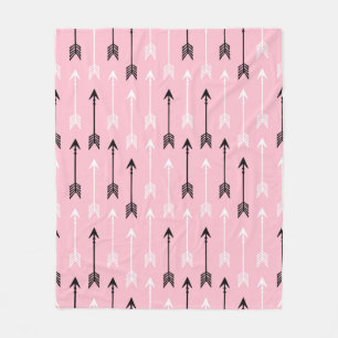 Manta Polar Blanco negro rosado