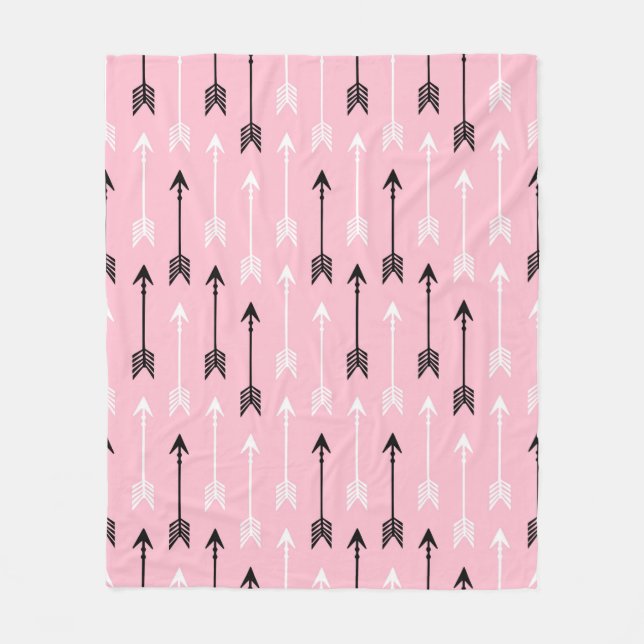 Manta Polar Blanco negro rosado (Anverso)