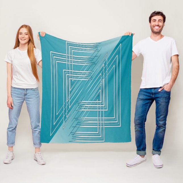 Manta Polar Blanco opaco turquesa (In situ)