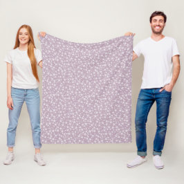 Manta Polar Blanco sobre Mauve | Patrón de estrellas de impres