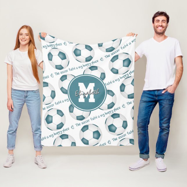 Manta Polar Blanco verde azulado El campo de fútbol es mi luga (In situ)