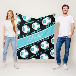 Manta Polar blanco verde azulado me encanta el patrón de texto