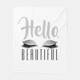 Manta Polar Blanco y negro hermoso del maquillaje de las