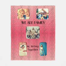 Blanda de diseño geométrico retro rojo suave