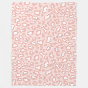 Manta Polar Blanda de leopardo rosa suave