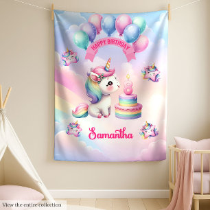 Manta Polar Blanda de unicornio Pastel 8º regalo de cumpleaños