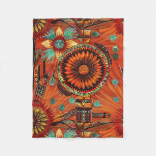 Manta Polar Blanda Verde azulada suave "Ecos Intrincados" Cosm