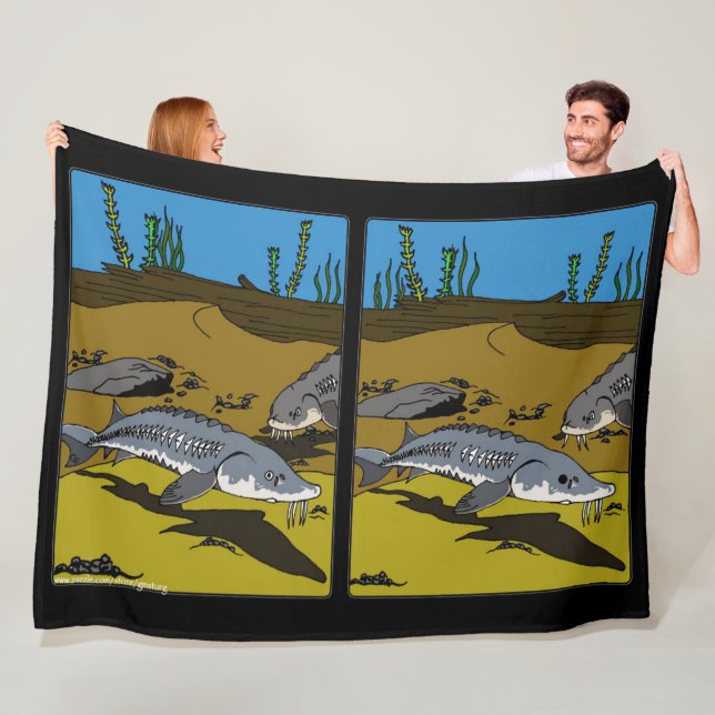 MANTA POLAR BLANKET - LAKE STURGEON COLORING PAGE - SPOT DIF (In situ)